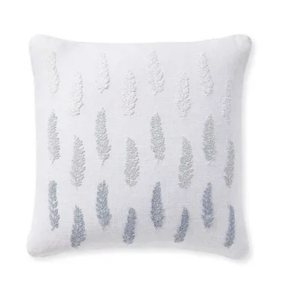 Serena & Lily embroidered leaf pillow - Picture 1 of 2